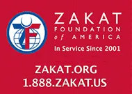 Zakat Foundation logo and contact information